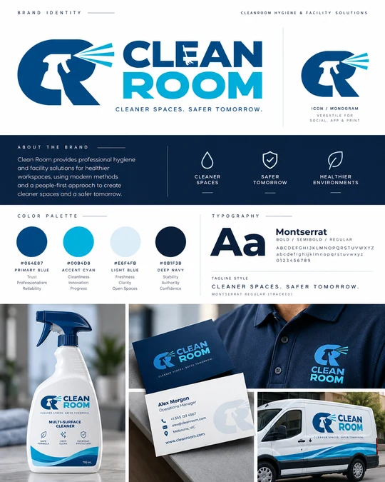 Clean Room brand identity
