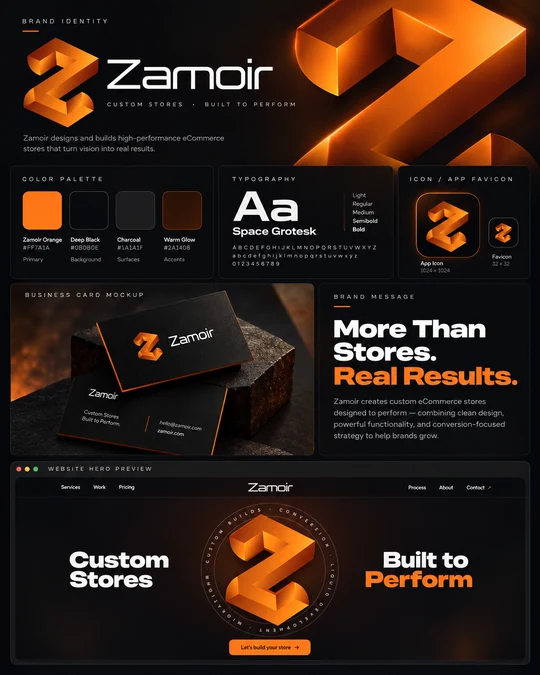 Zamoir brand identity